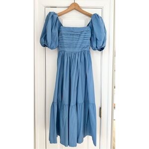Abercrombie & Fitch | Dresses | Puff Sleeve Corset Midi Dress | Poshmark